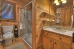 Bathroom with a Large Shower Stall